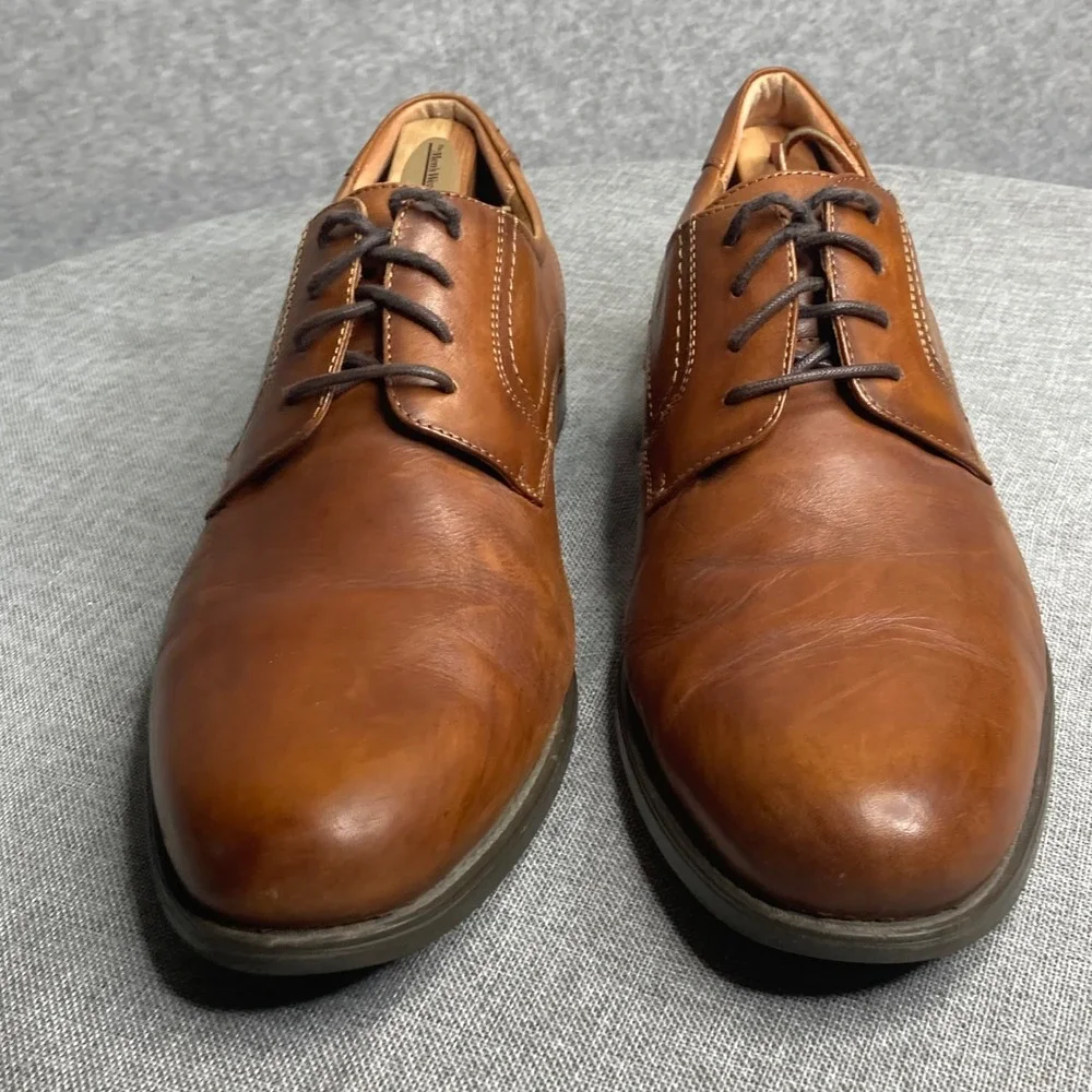 Florsheim Mens 11.5D Leather Dress Shoes Comfortech Oxford Brown‎ Lace Up